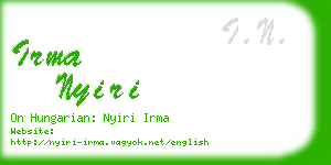 irma nyiri business card